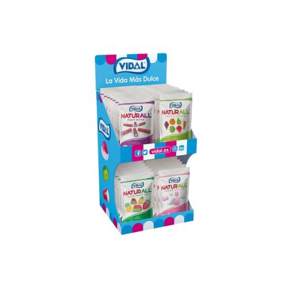 Expositor  Doypack 180g producto incluido vegano (40 bolsas - 4 tipos)