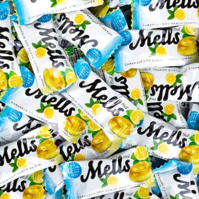 Mells limón Mentol  Sin Azúcar 12 bolsas de 80 g