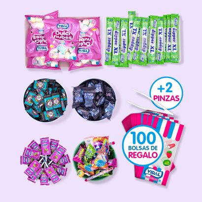 Mesa de chuches envueltas Mix