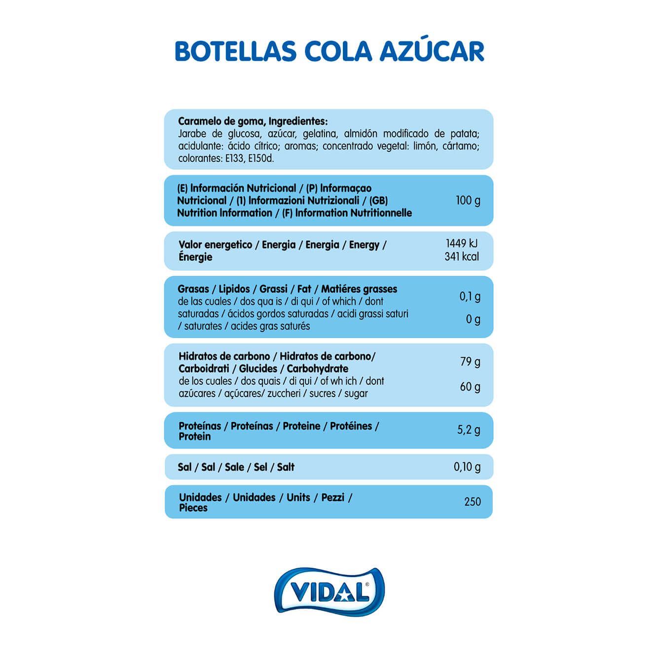 Botellas Cola bolsa 1,3 kg