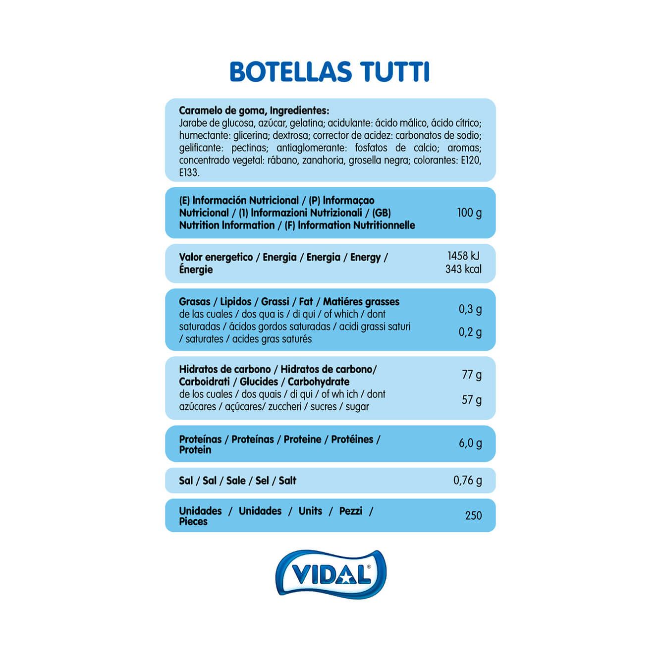 Botellas Tutti bolsa 1,5 Kg