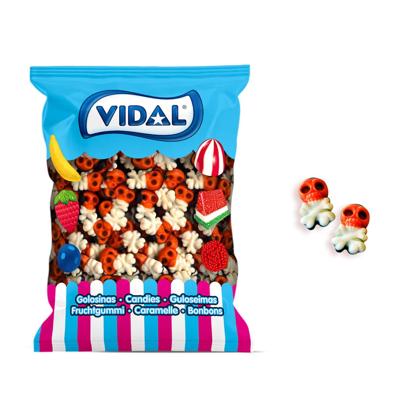 Calaveras Piratas bolsa 1,5 Kg