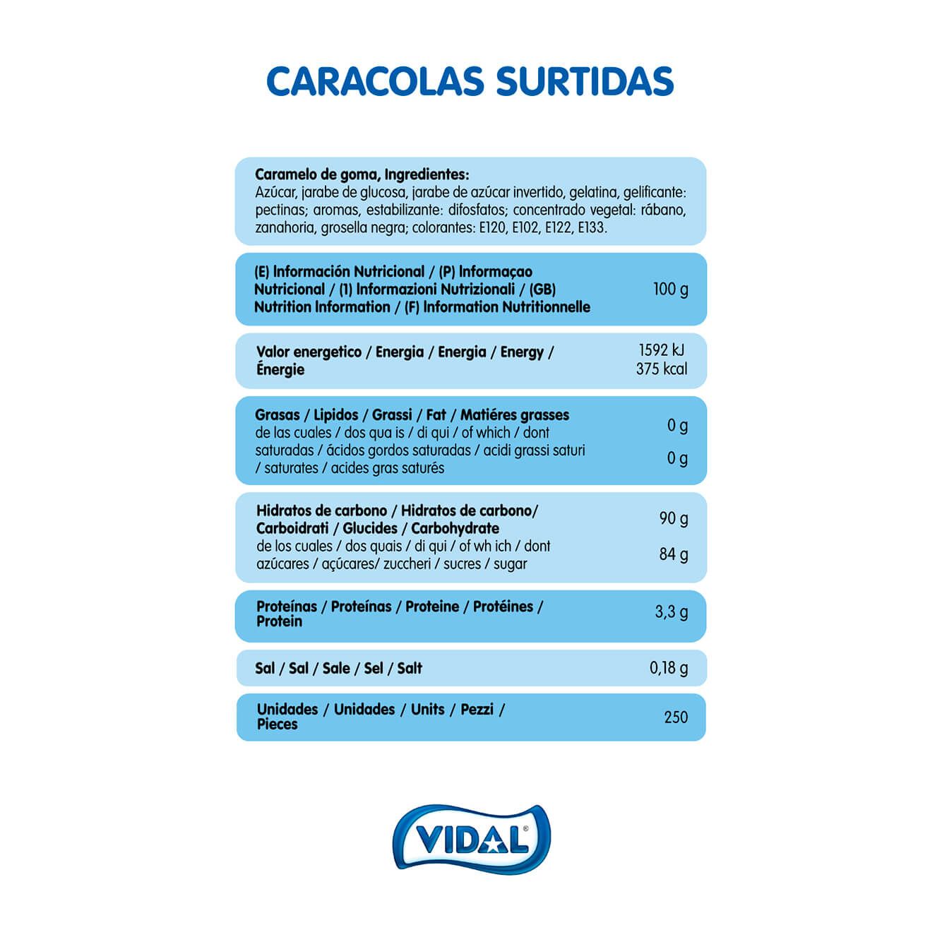 Caracolas Surtidas bolsa 1,3 Kg