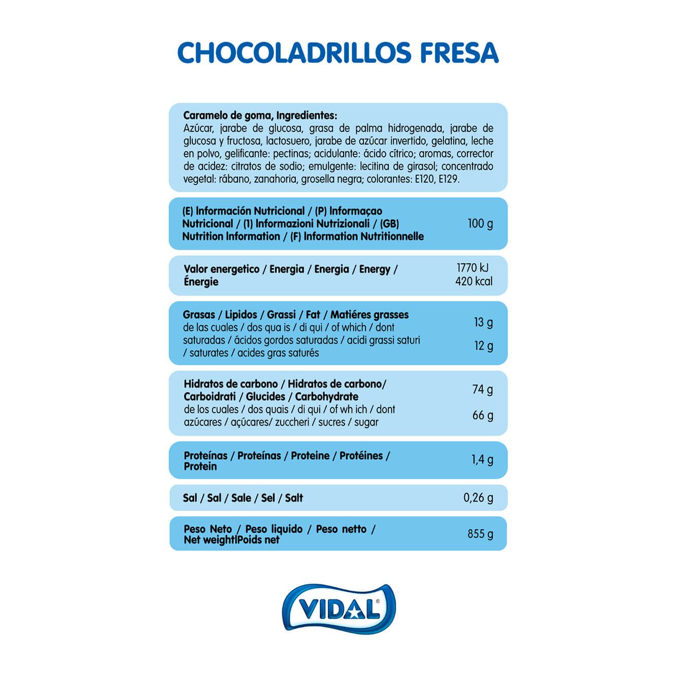 Chocoladrillos Fresa estuche 855 g
