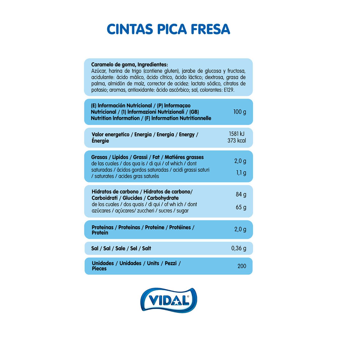 Cintas Pica Fresa bandeja 1,7 Kg