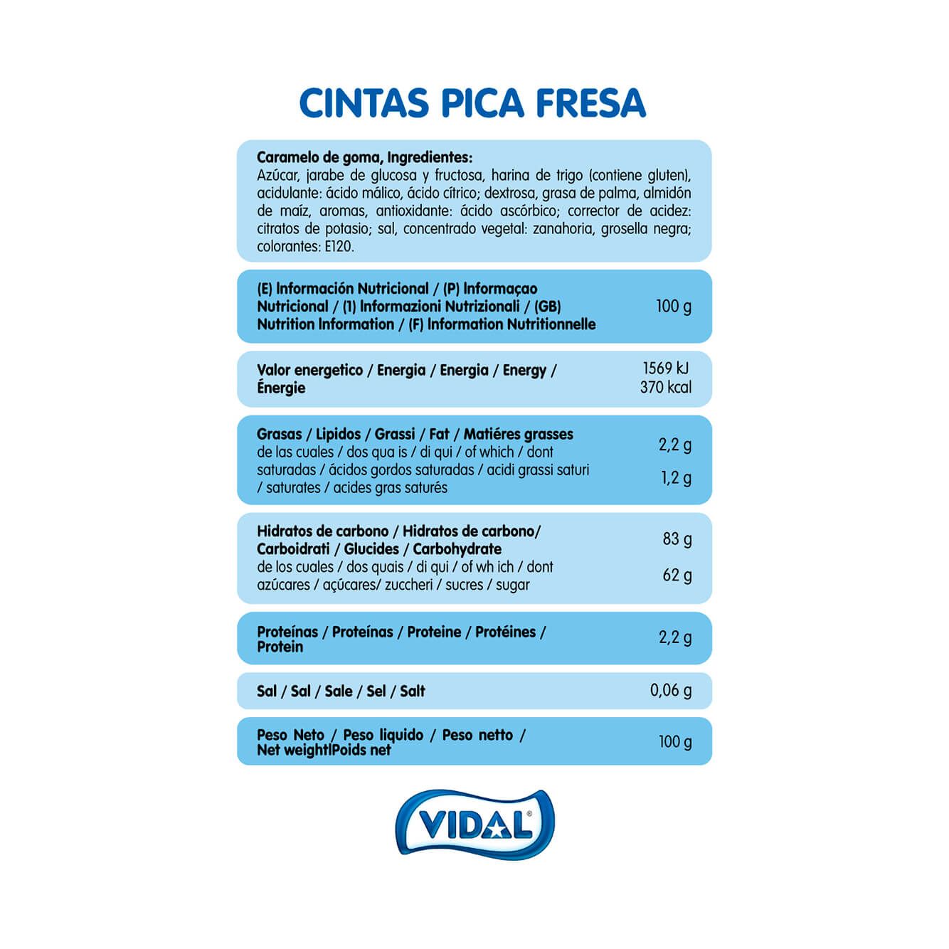 Cintas Pica Fresa Halal 15 bolsas de 90g