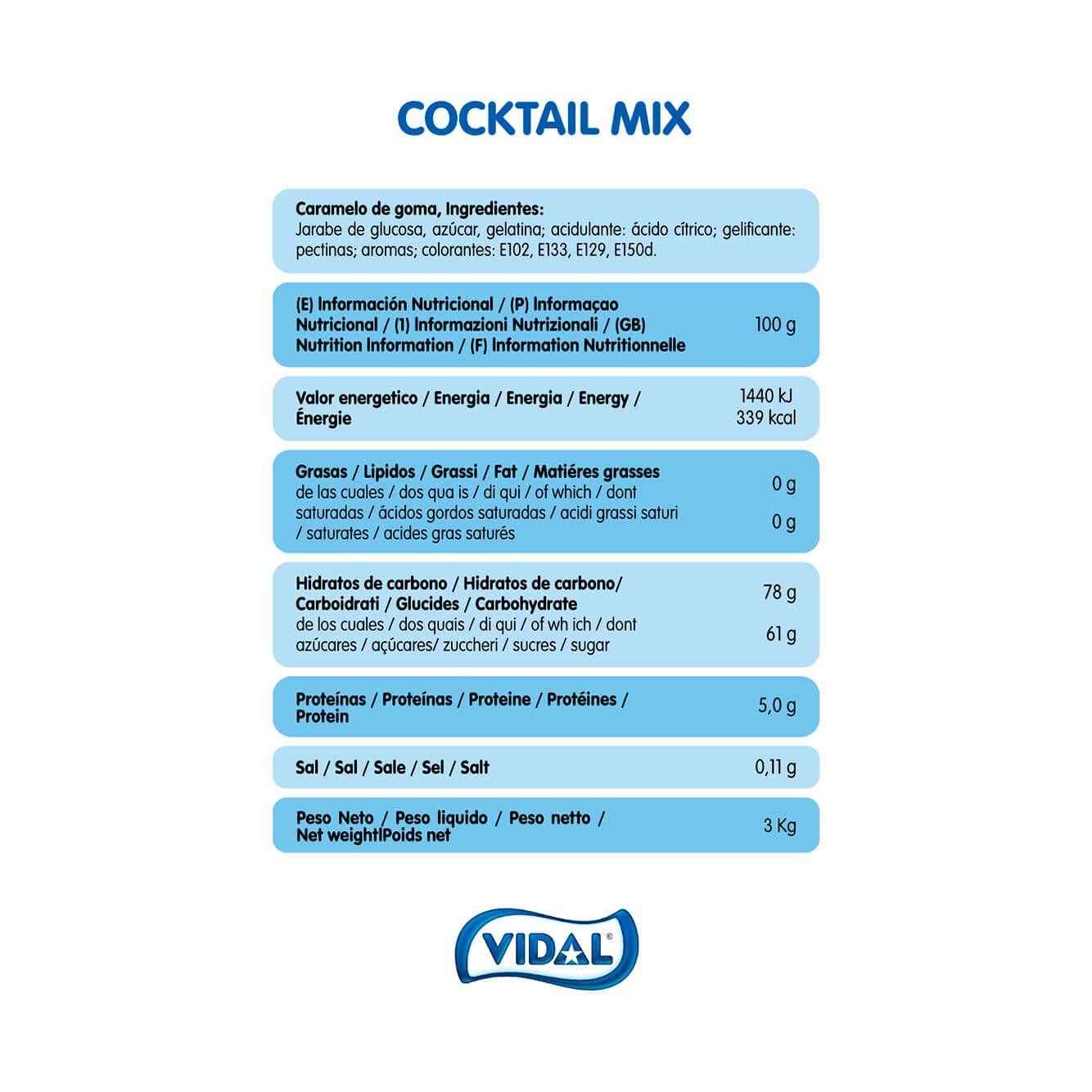 Cocktail Mix cubo 3 Kg