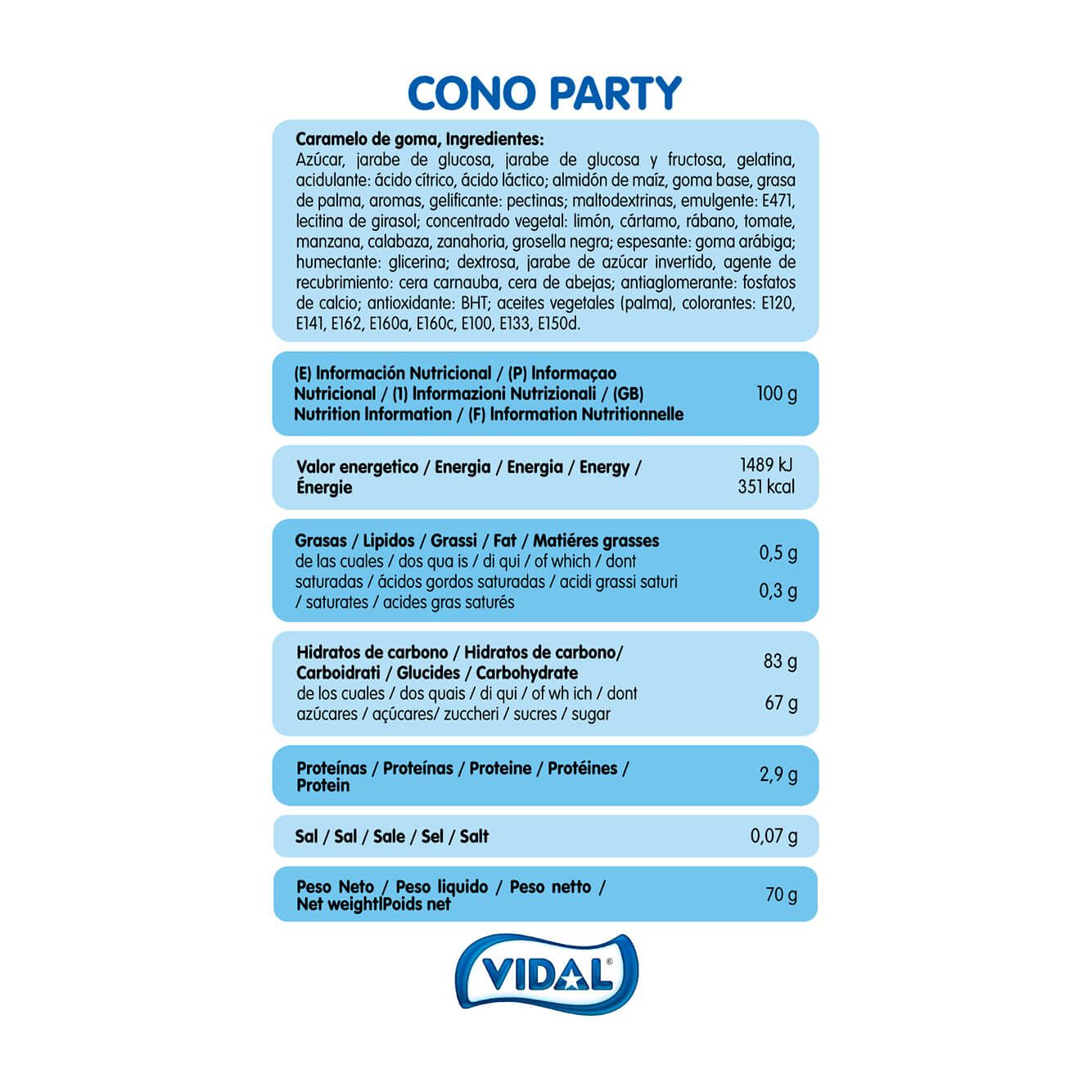 Cono Party 24 uds de 70g