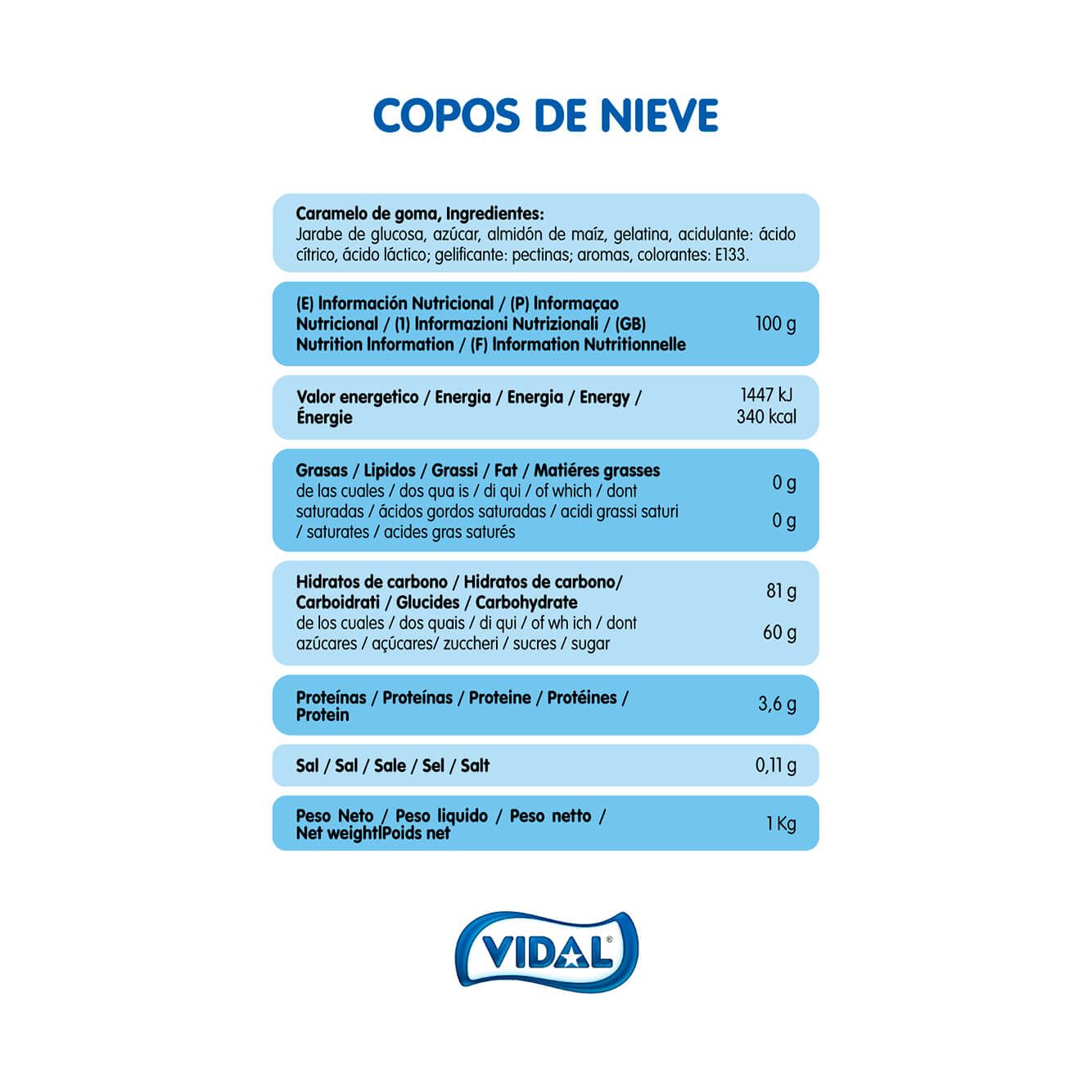 Copos de nieve bolsa 1Kg