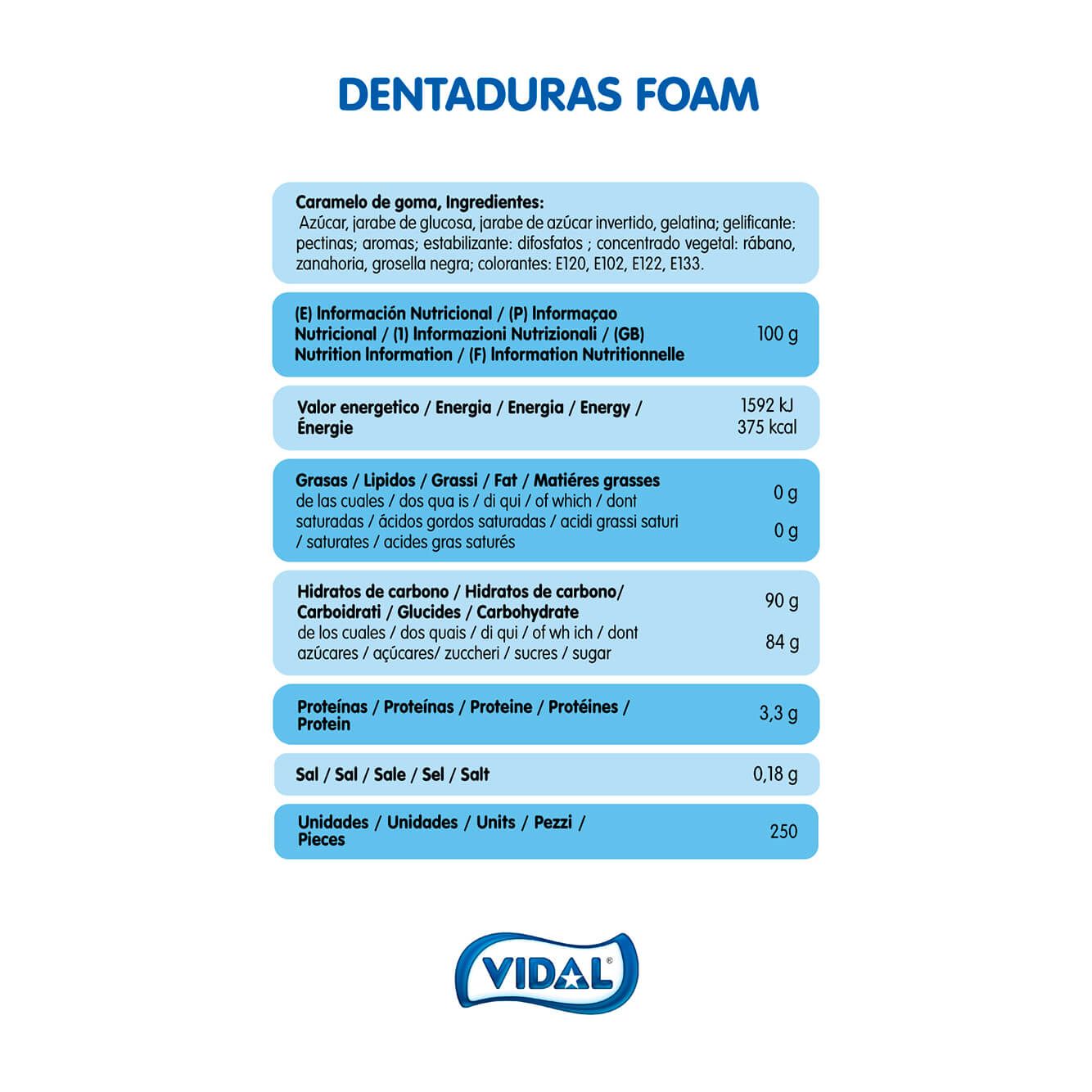 Dentaduras colores bolsa 1,4 kg