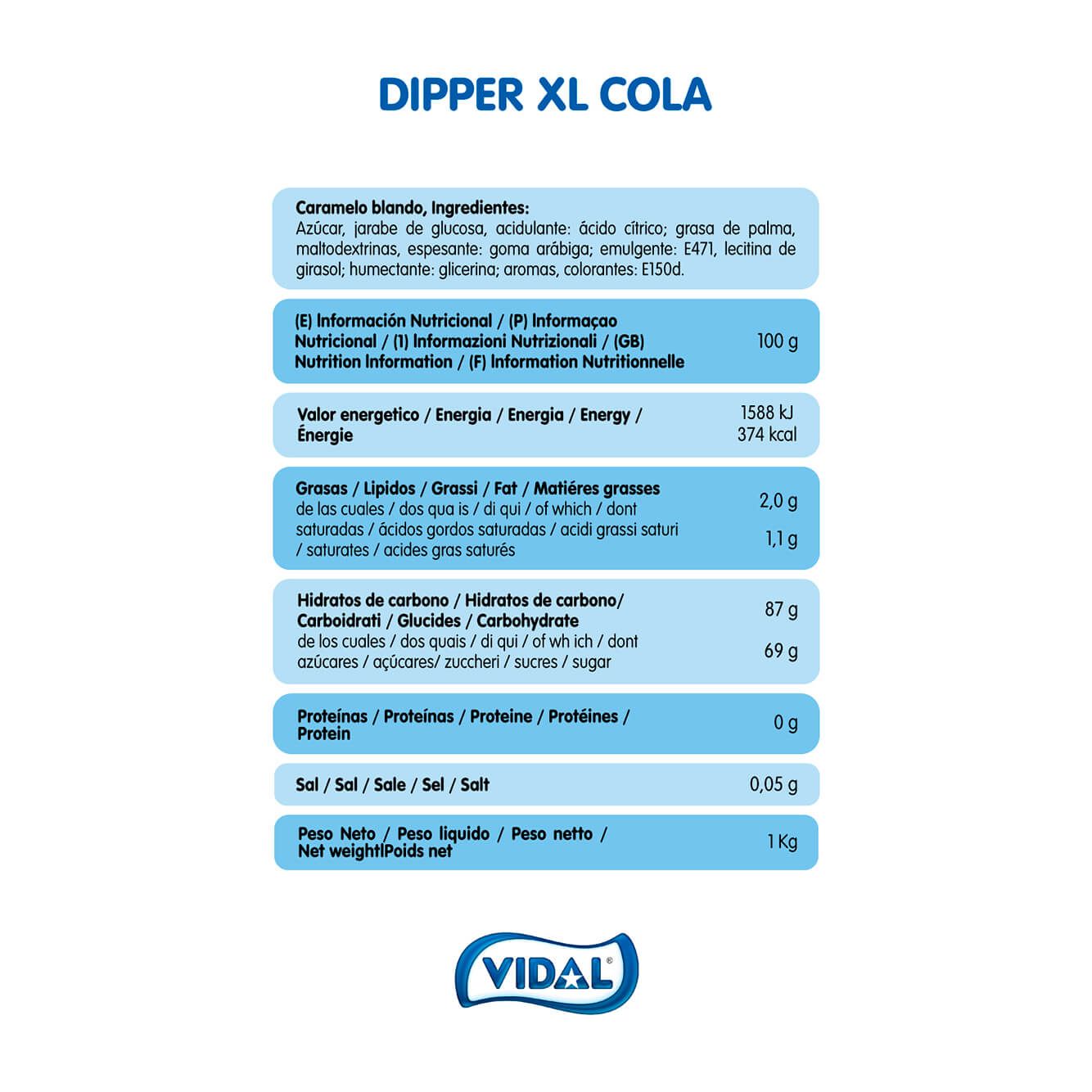 Dipper XL Cola estuche 1 Kg
