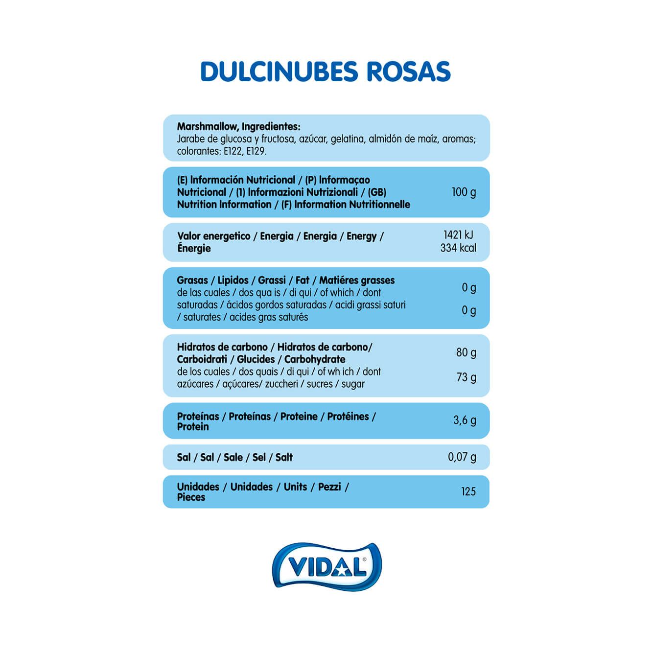 Dulcinubes Rosas bolsa 837,5 g