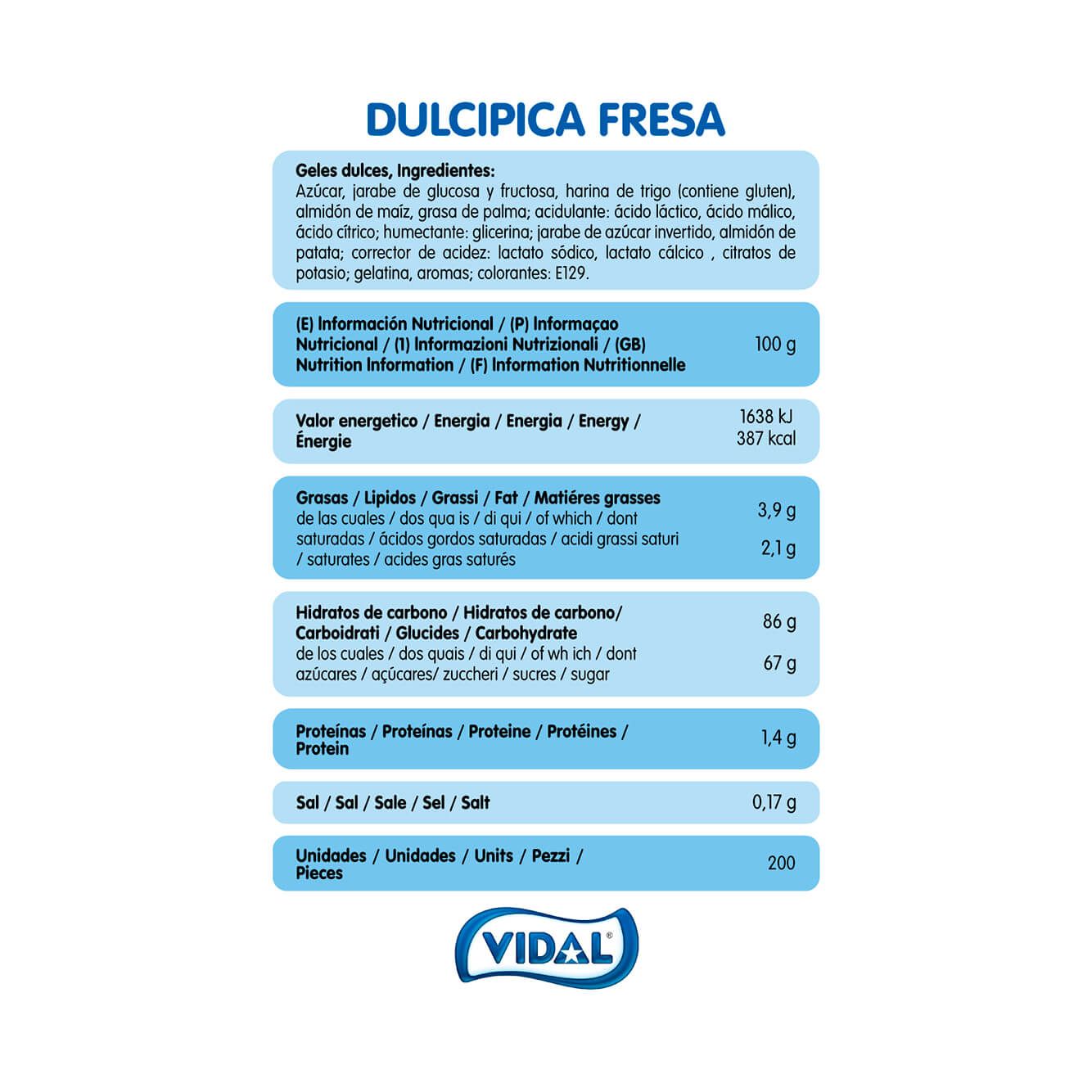 Dulcipica Fresa bandeja de 1,4 Kg