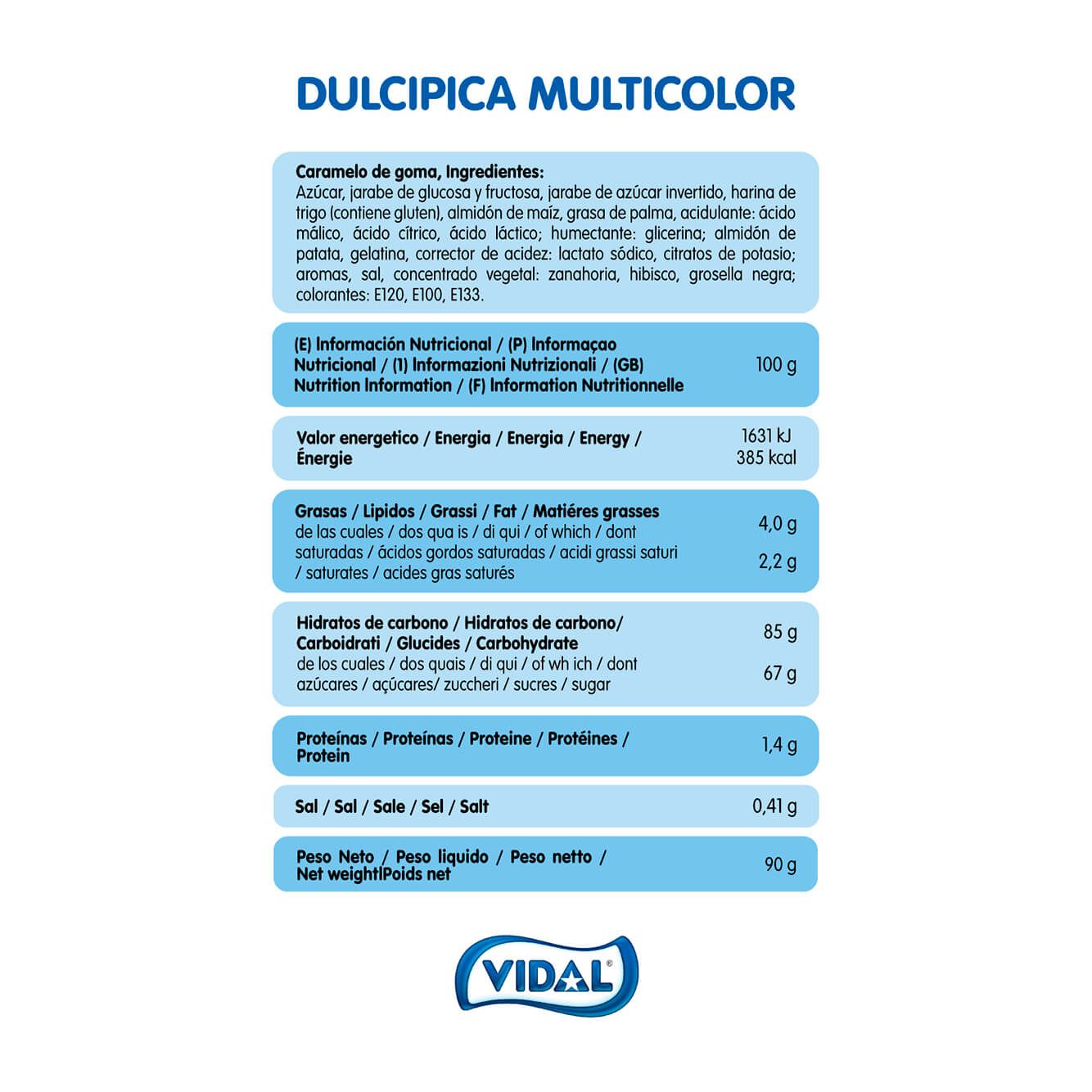 Dulcipica Multicolor 14 bolsas de 90g