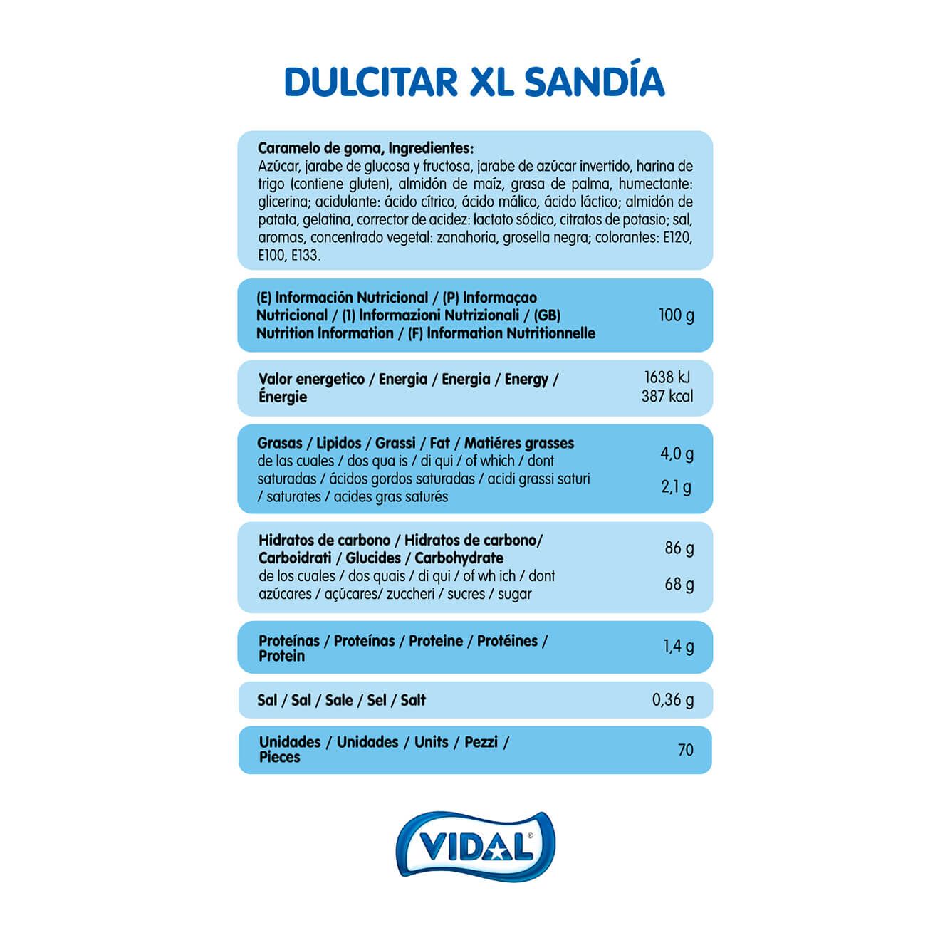 Dulcipica XL Sandía bandeja 1,7Kg