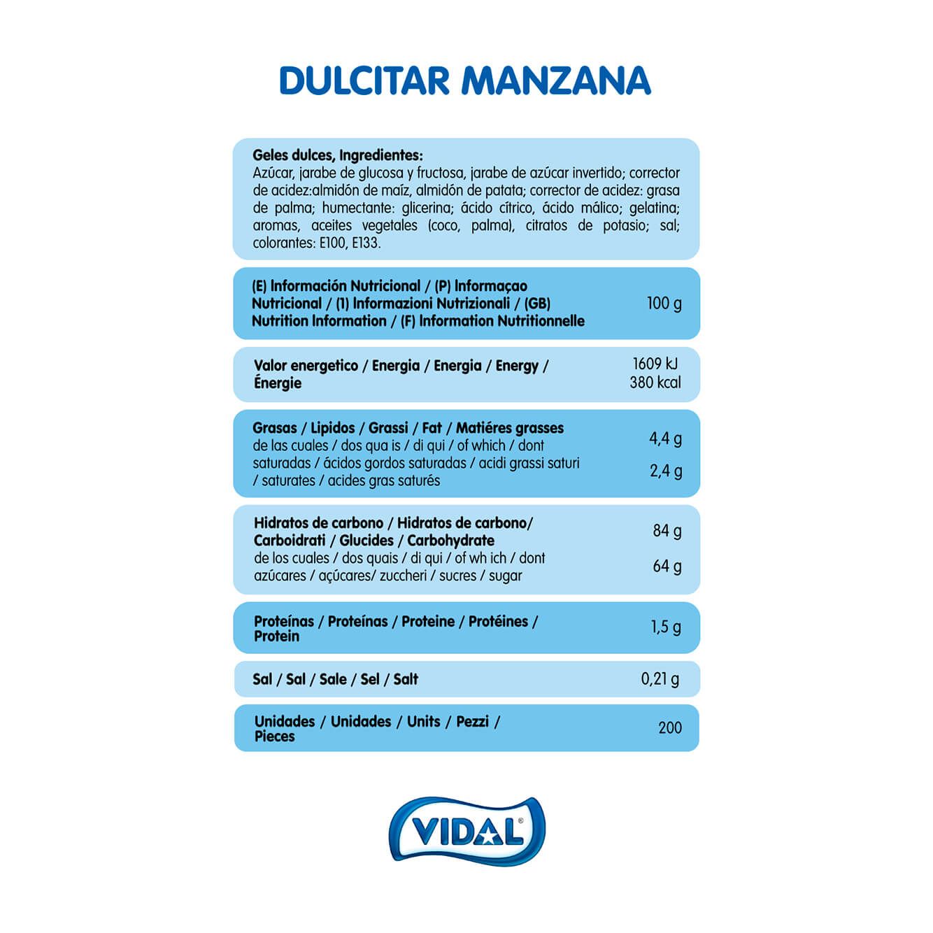Dulcitar Manzana bandeja 1,4 Kg