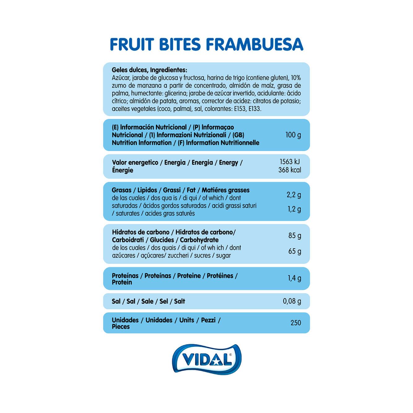 Tajadas Frambuesa Regaliz bolsa 1,5 Kg