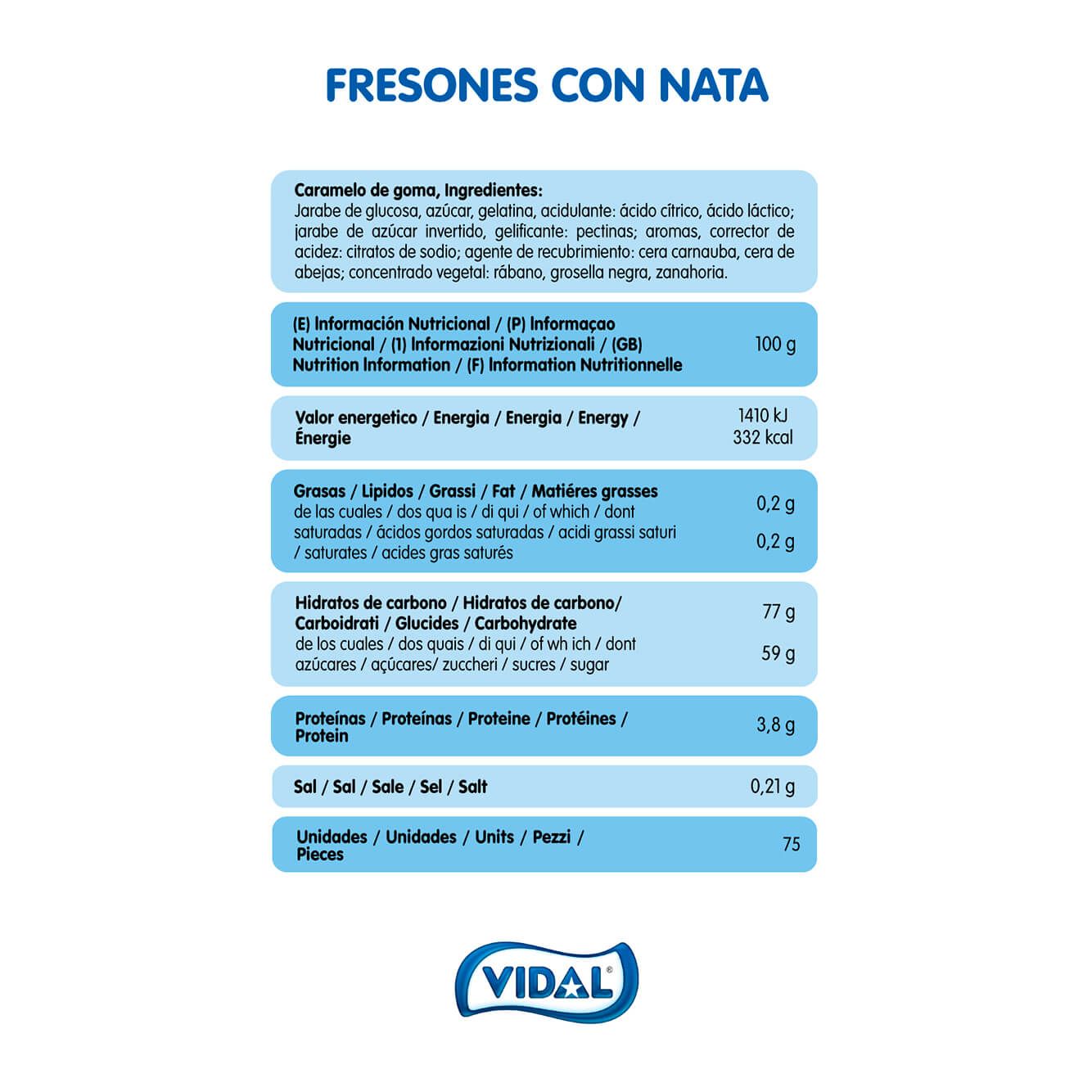 Fresones con Nata Rellenolas bandeja 795 g