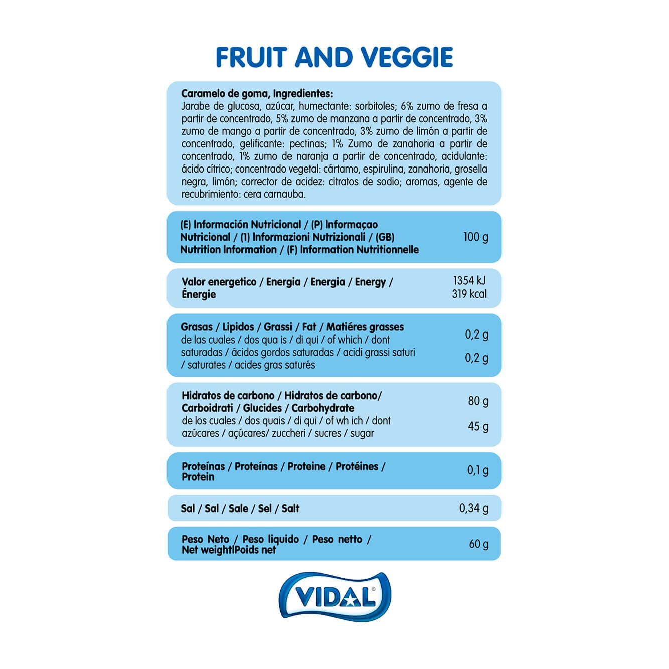 Fruit & Veggie caja 10 bolsas de 60g