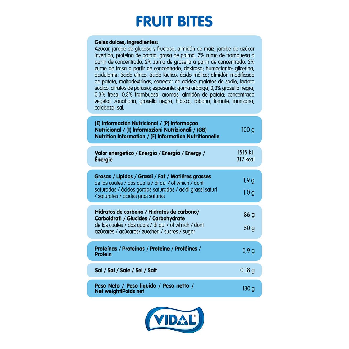 Fruit Bites caja 10 bolsas doypack autocierre 180g