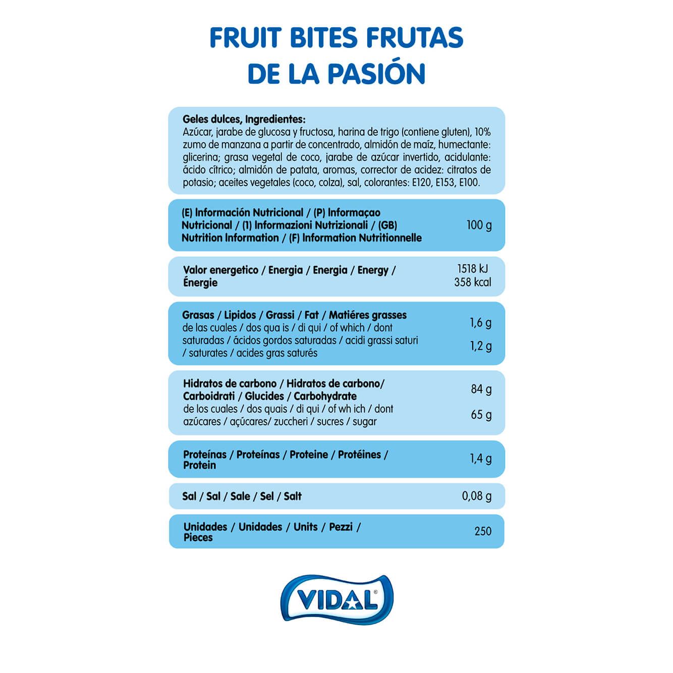 Fruit Bites Frutas de la Pasión bolsa 1,5 Kg
