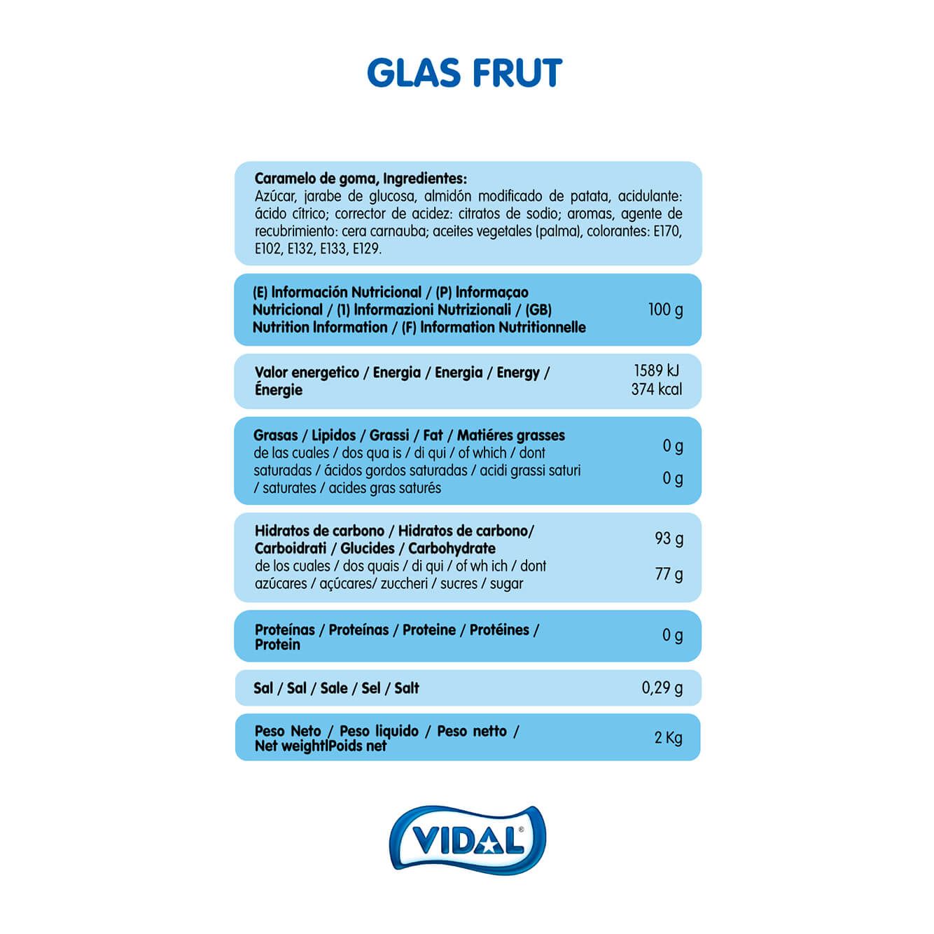 Glas Frut bolsa 2 Kg