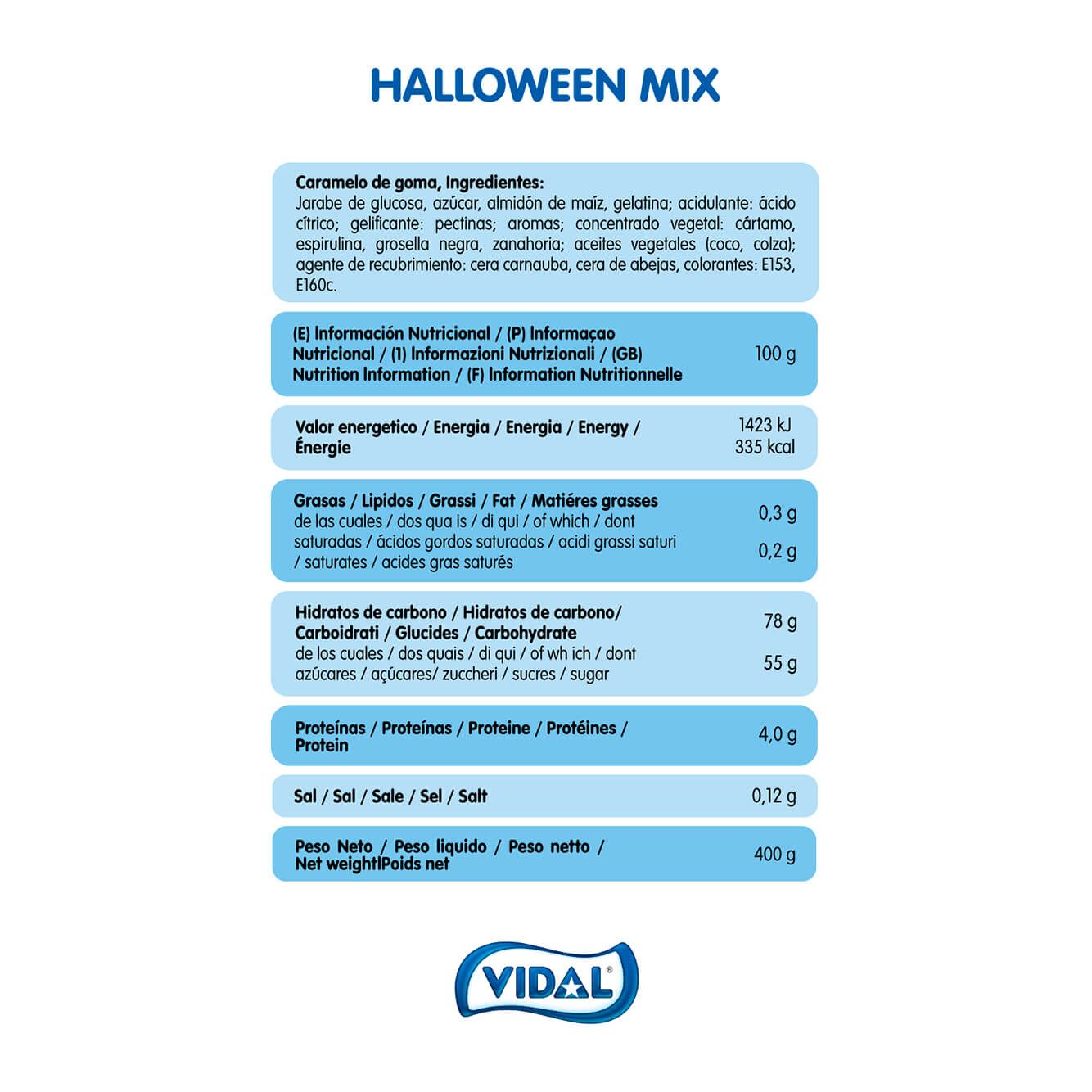 Halloween Mix chuches envueltas 400g