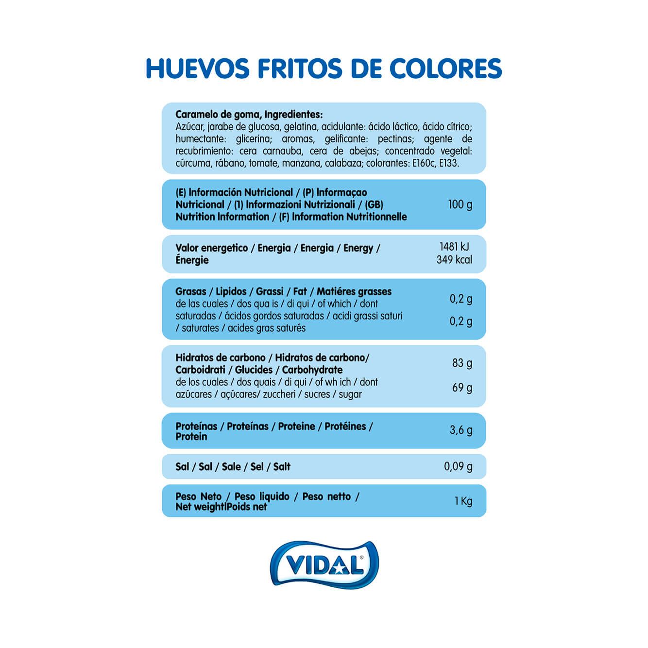 Huevos Fritos de colores bolsa 1 Kg