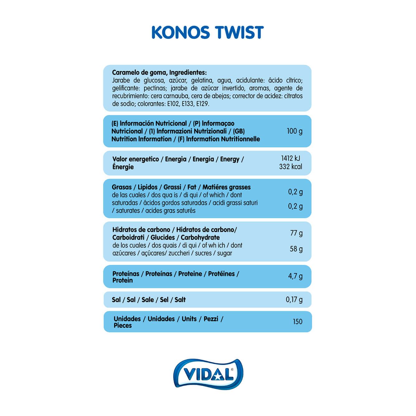 Konos Twist bandeja 825 g