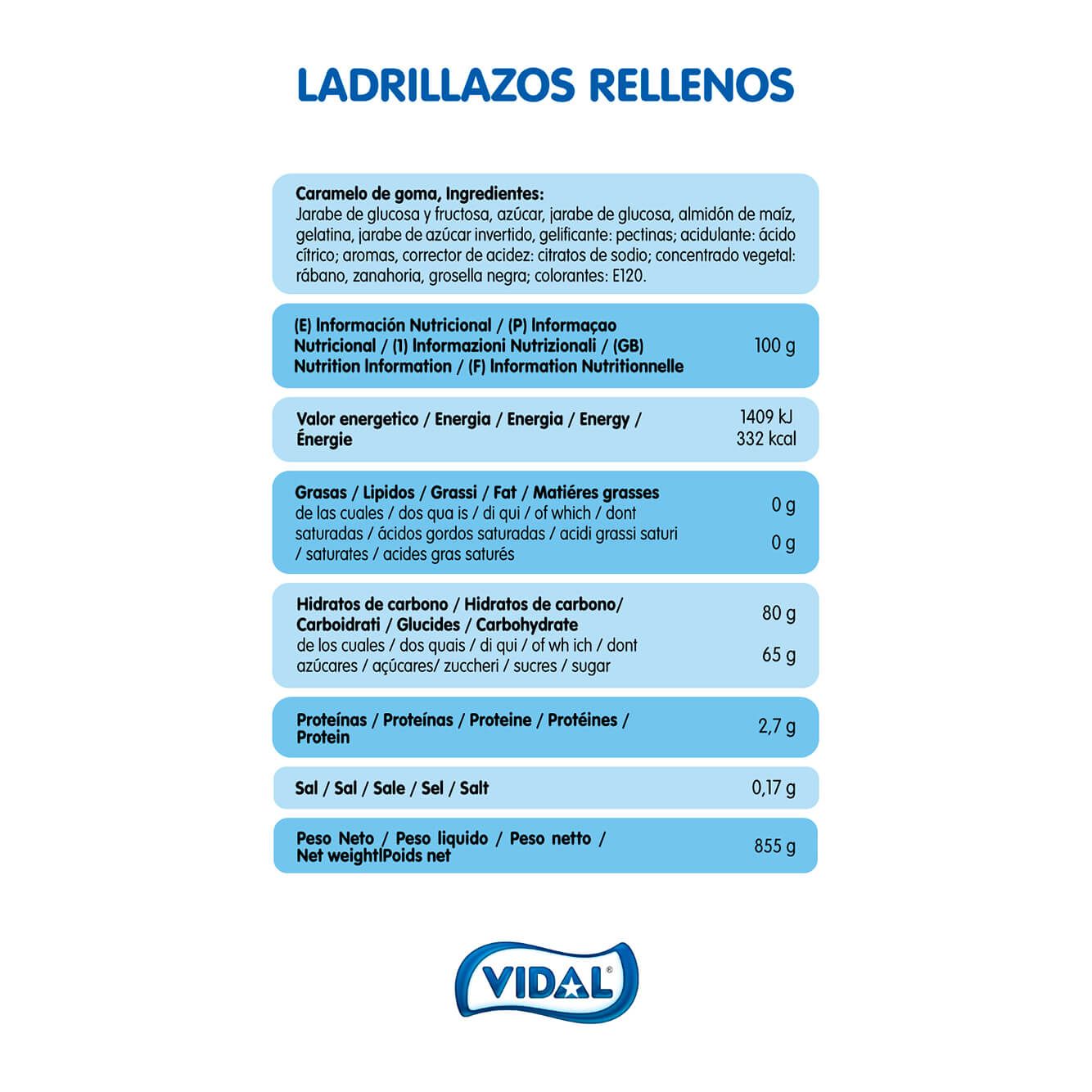 Ladrillazos Rellenos estuche 885 g