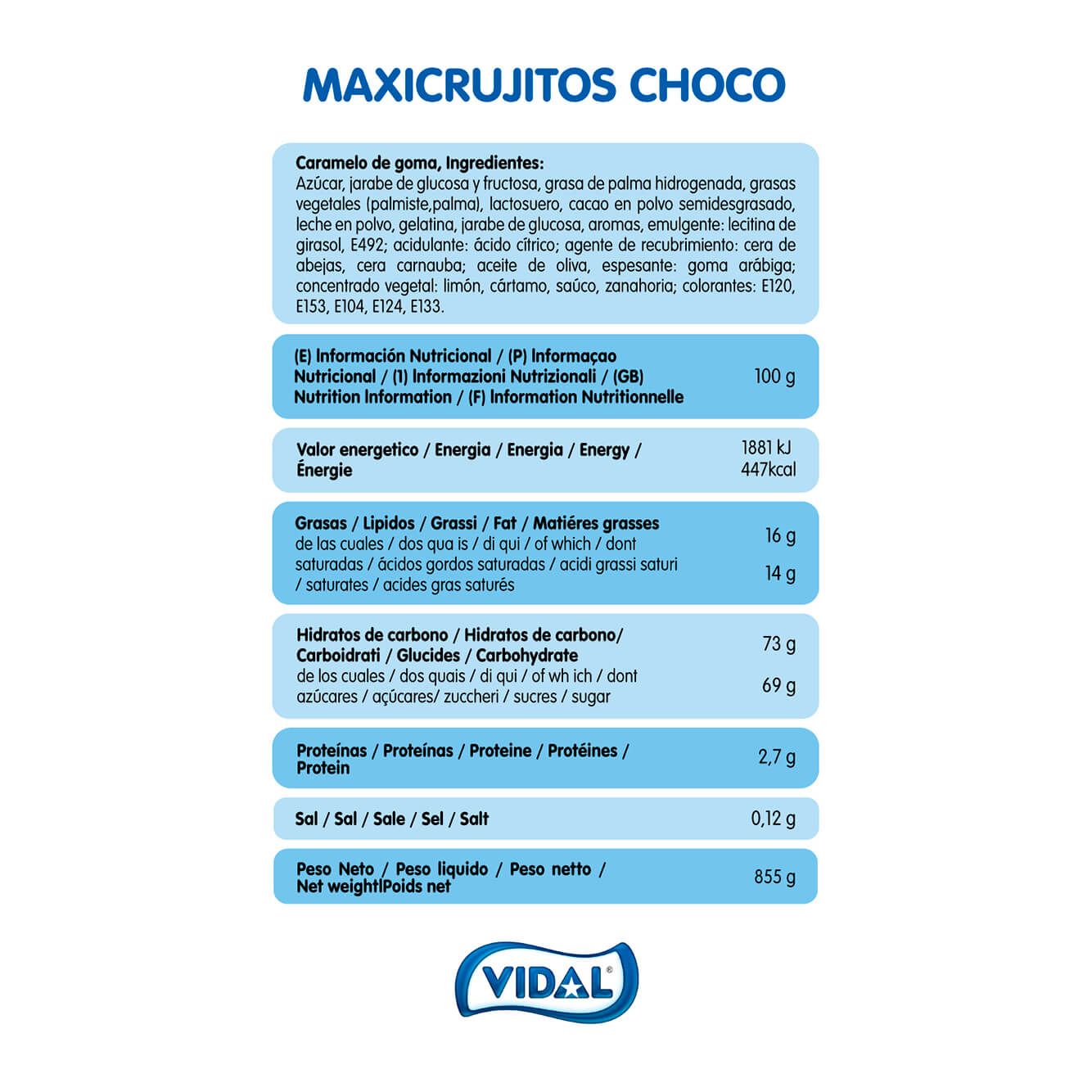 Maxicrujitos Choco estuche 855 g