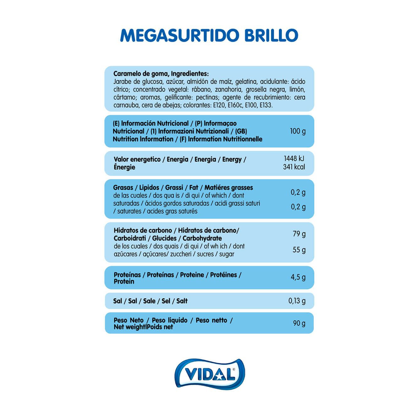 Megasurtido Brillo 14 bolsas de 90 g