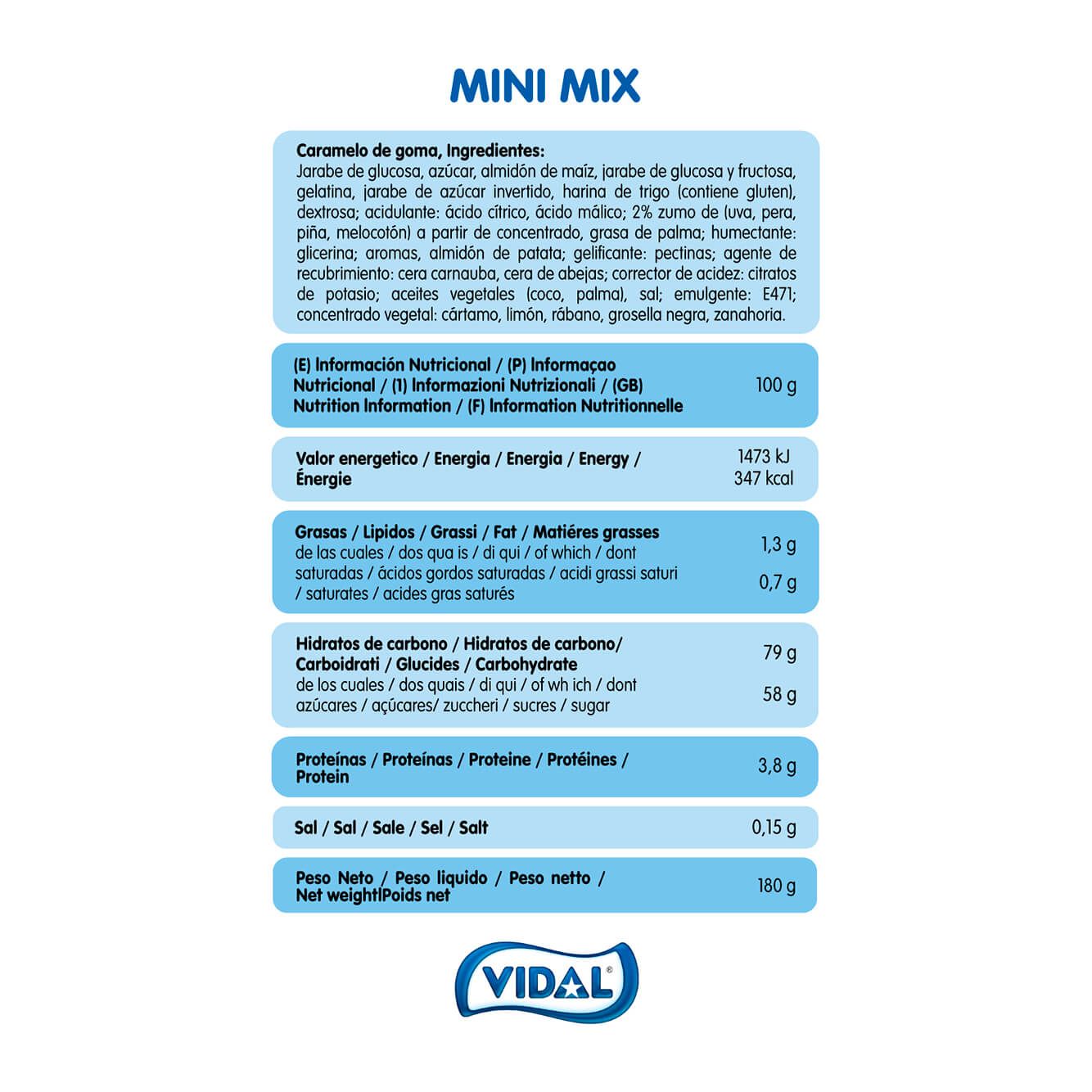 Mini Mix caja 10 bolsas doypacks autocierre 180g