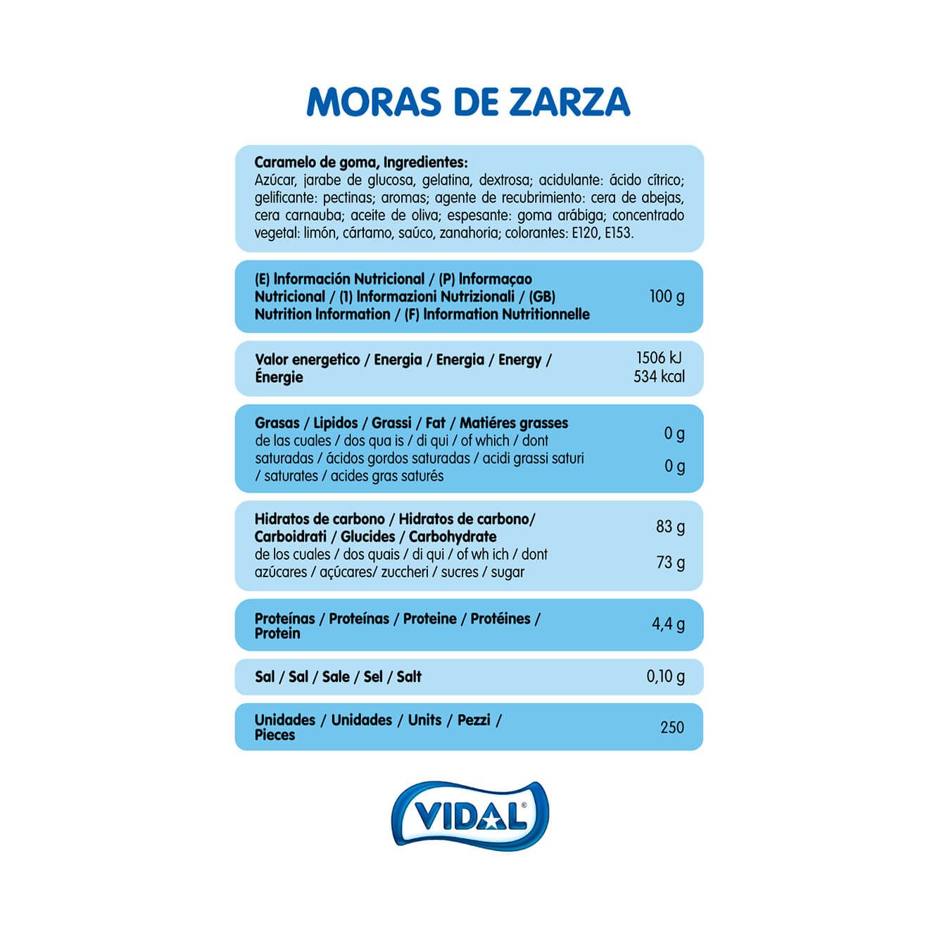 Moras de Zarza 1,8 Kg
