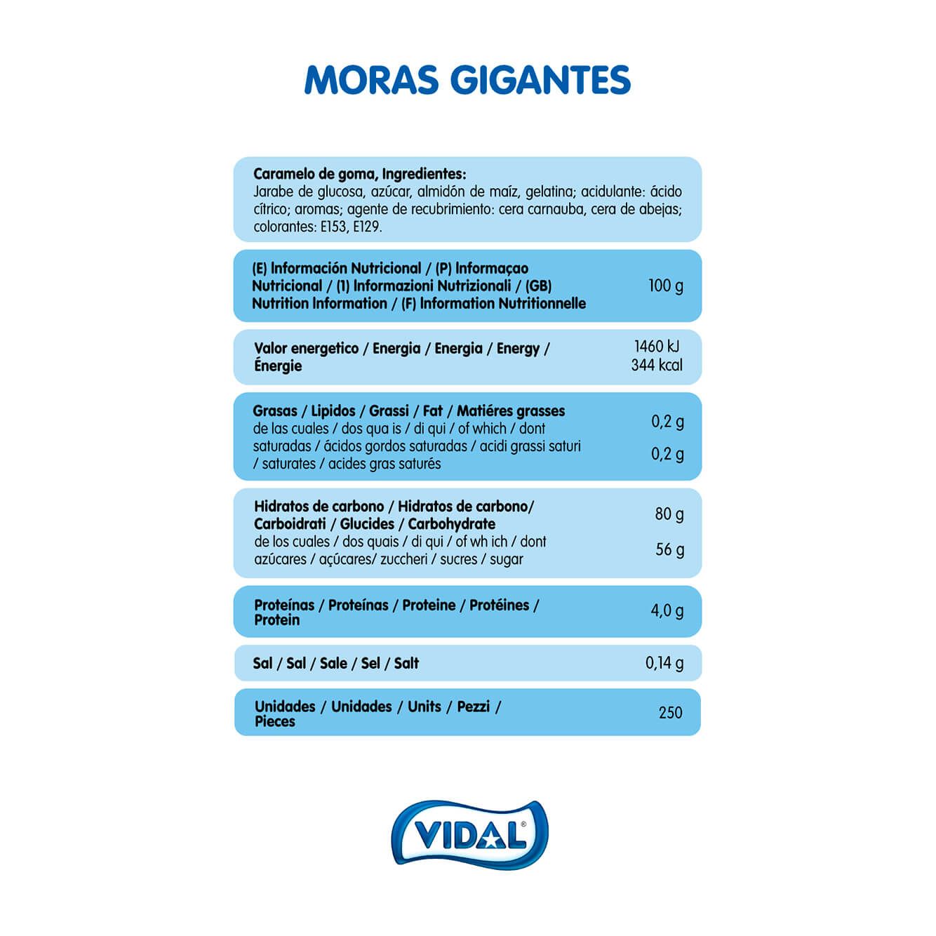 Moras Gigantes bolsa 1,5 Kg