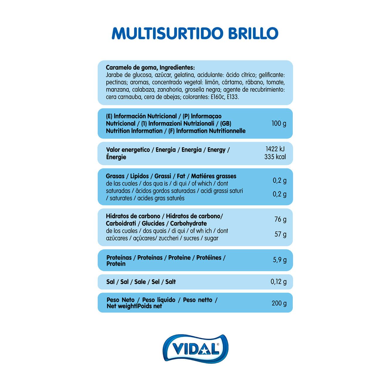 Multisurtido Brillo 12 tarrinas de 200 g