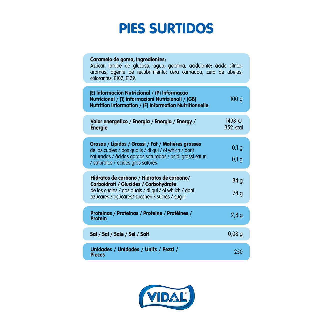 Pies Surtidos bolsa 1,4 Kg