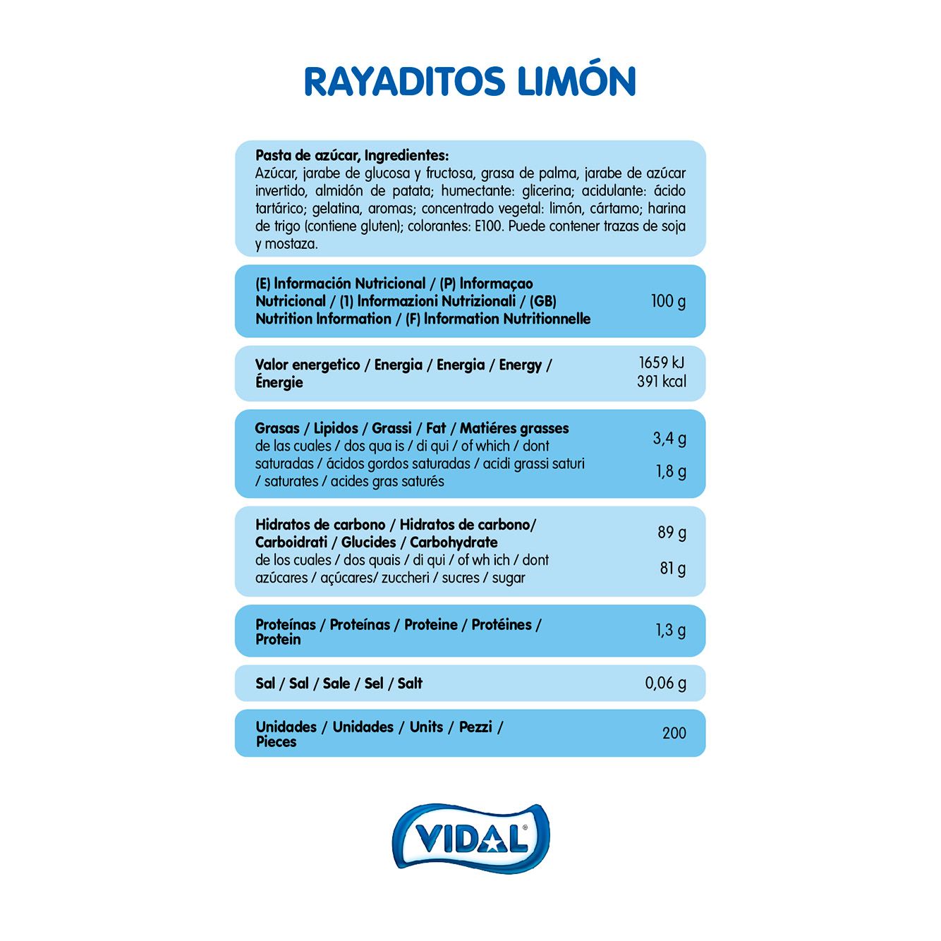 Rayaditos Limón bandeja 1,4 Kg
