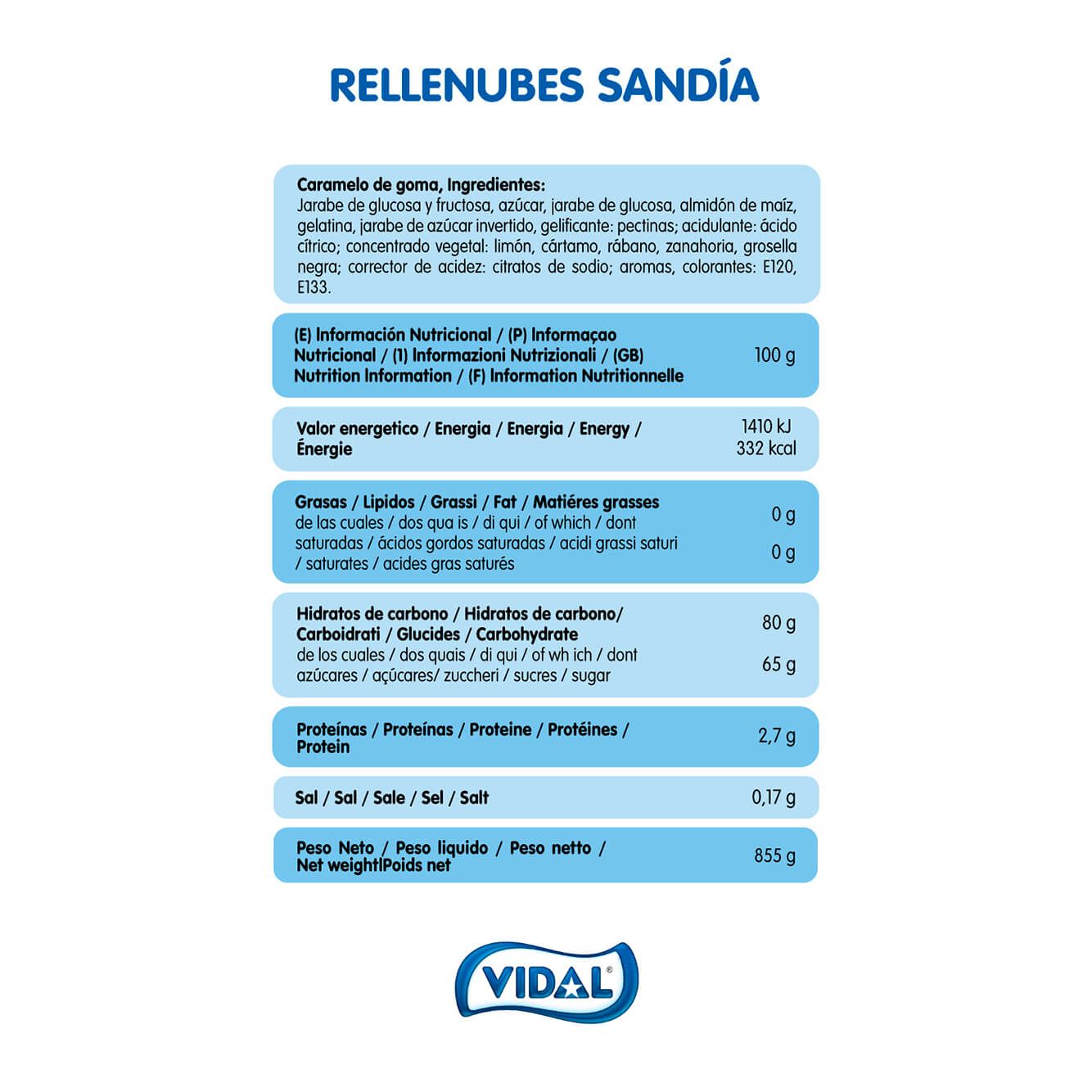 Rellenubes Sandía estuche 885 g