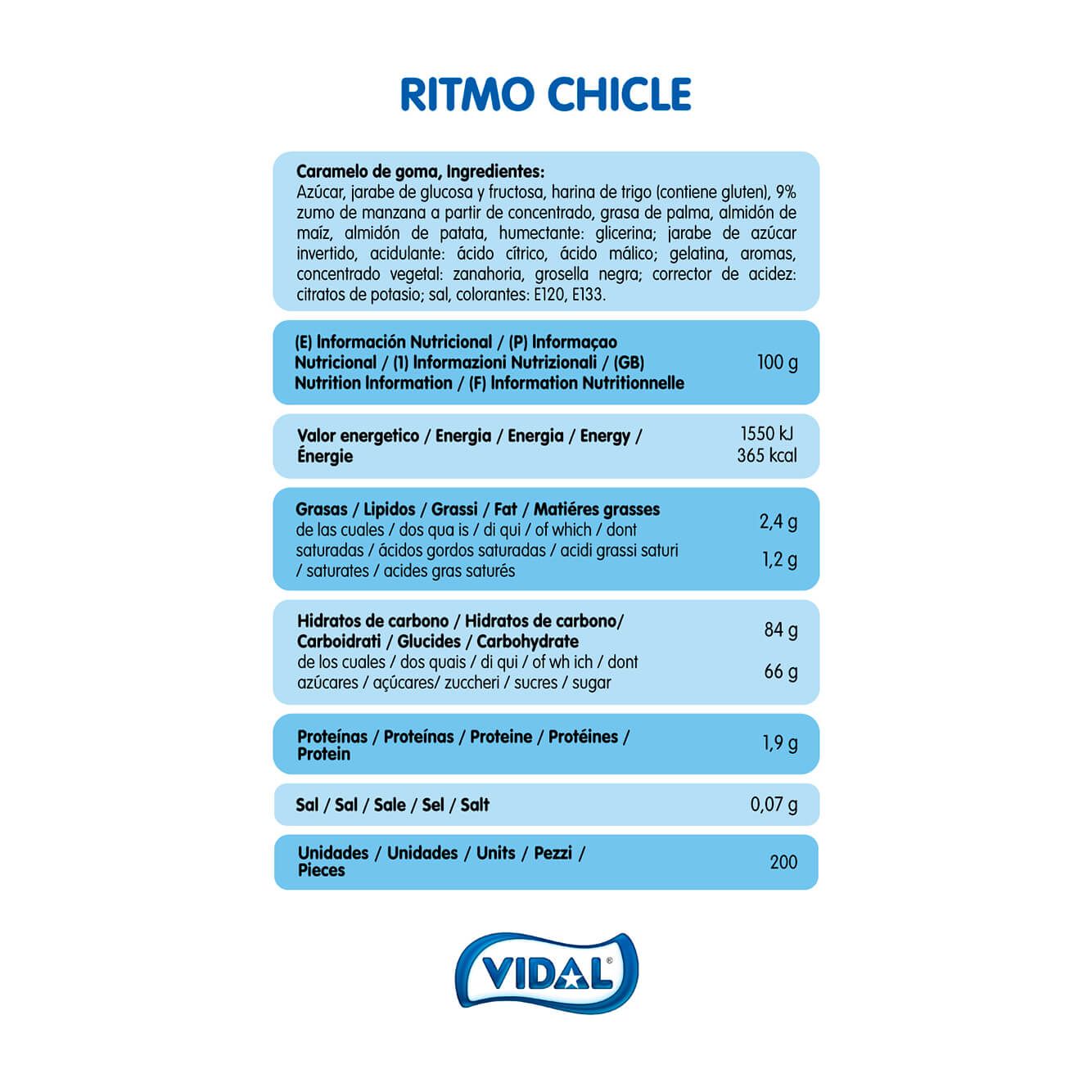 Ritmo Chicle bandeja 1,4 Kg