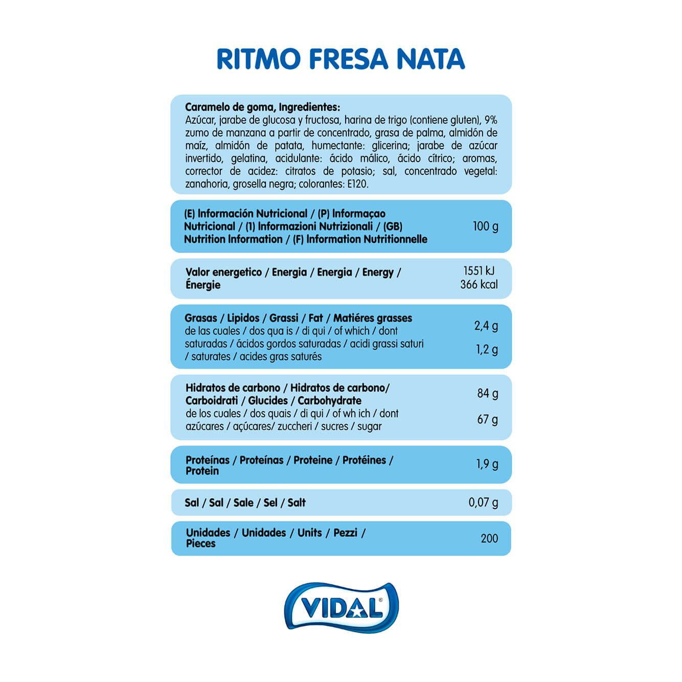 Ritmo Fresa Nata bandeja de 1,4 Kg