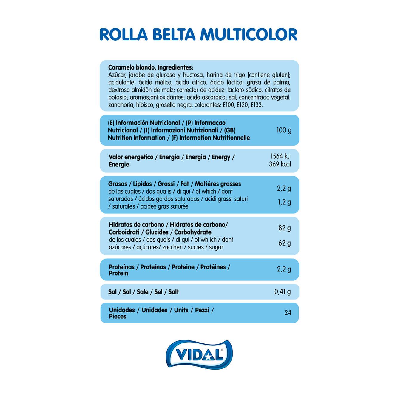 Rolla Belta Pica Multicolor estuche 456 g