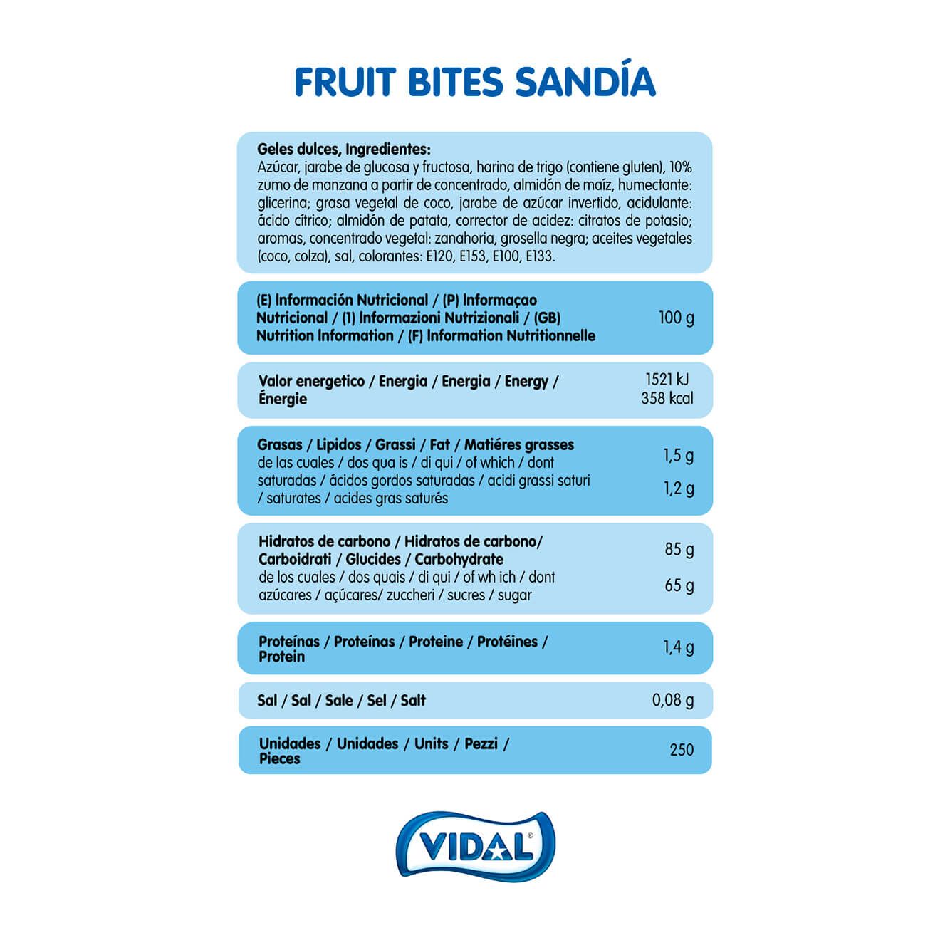 Fruit Bites Sandías bolsa 1,5 Kg