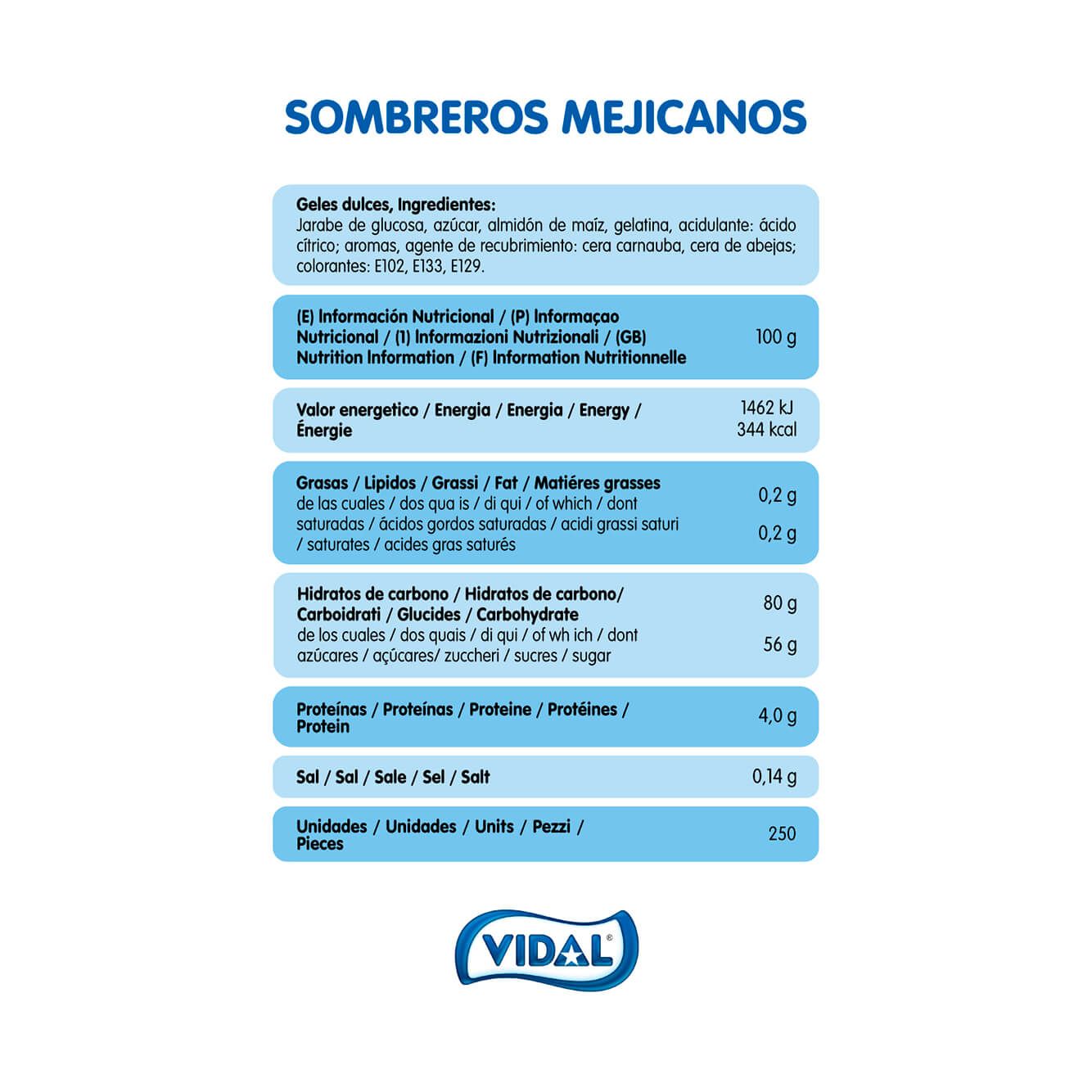Sombreros Mejicanos 250 uds