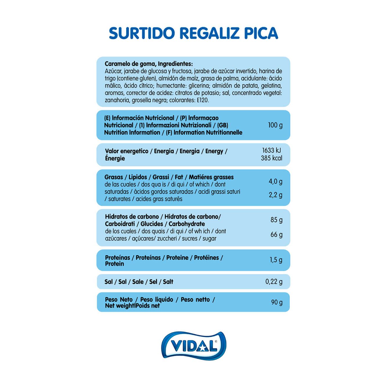 Surtido Regaliz Pica 14 bolsas de 90g