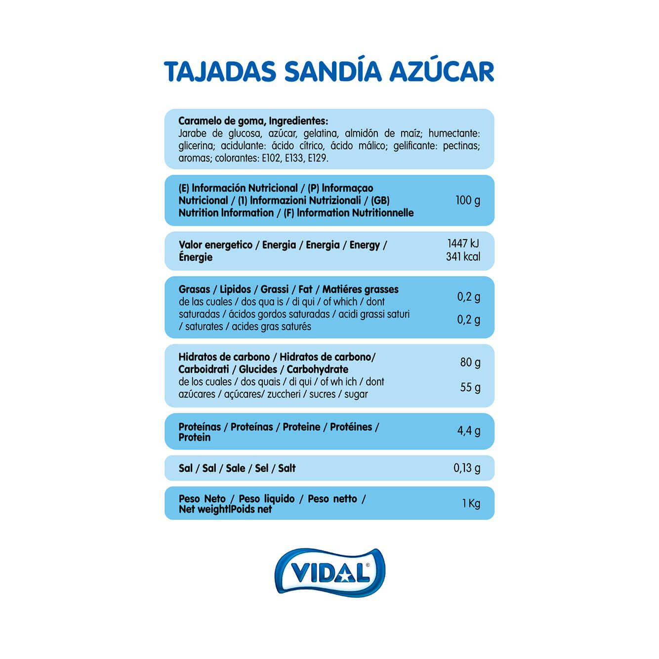 Tajadas de sandía bolsa 1 Kg