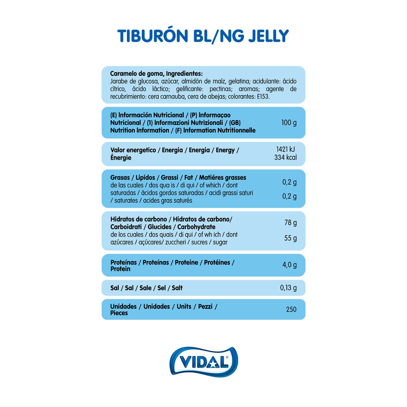 Tiburón Blanco-Negro bolsa de 1,5 Kg