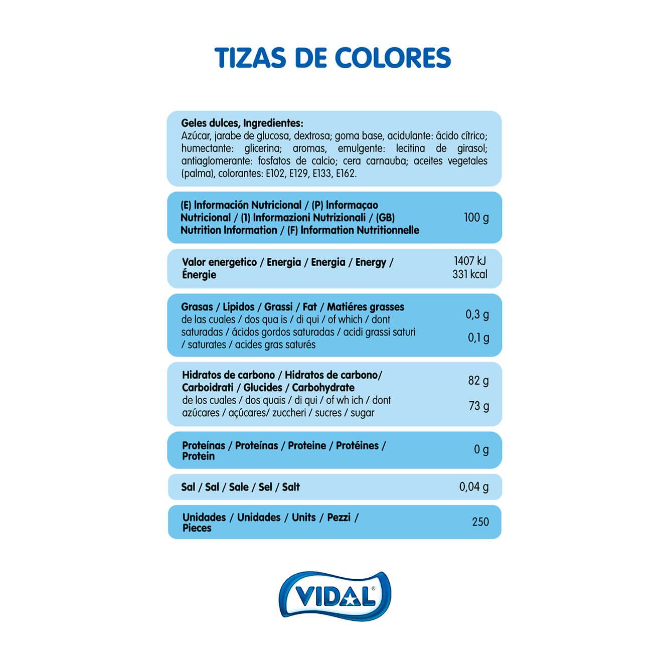 Tizas de Colores bolsa 1,6 Kg