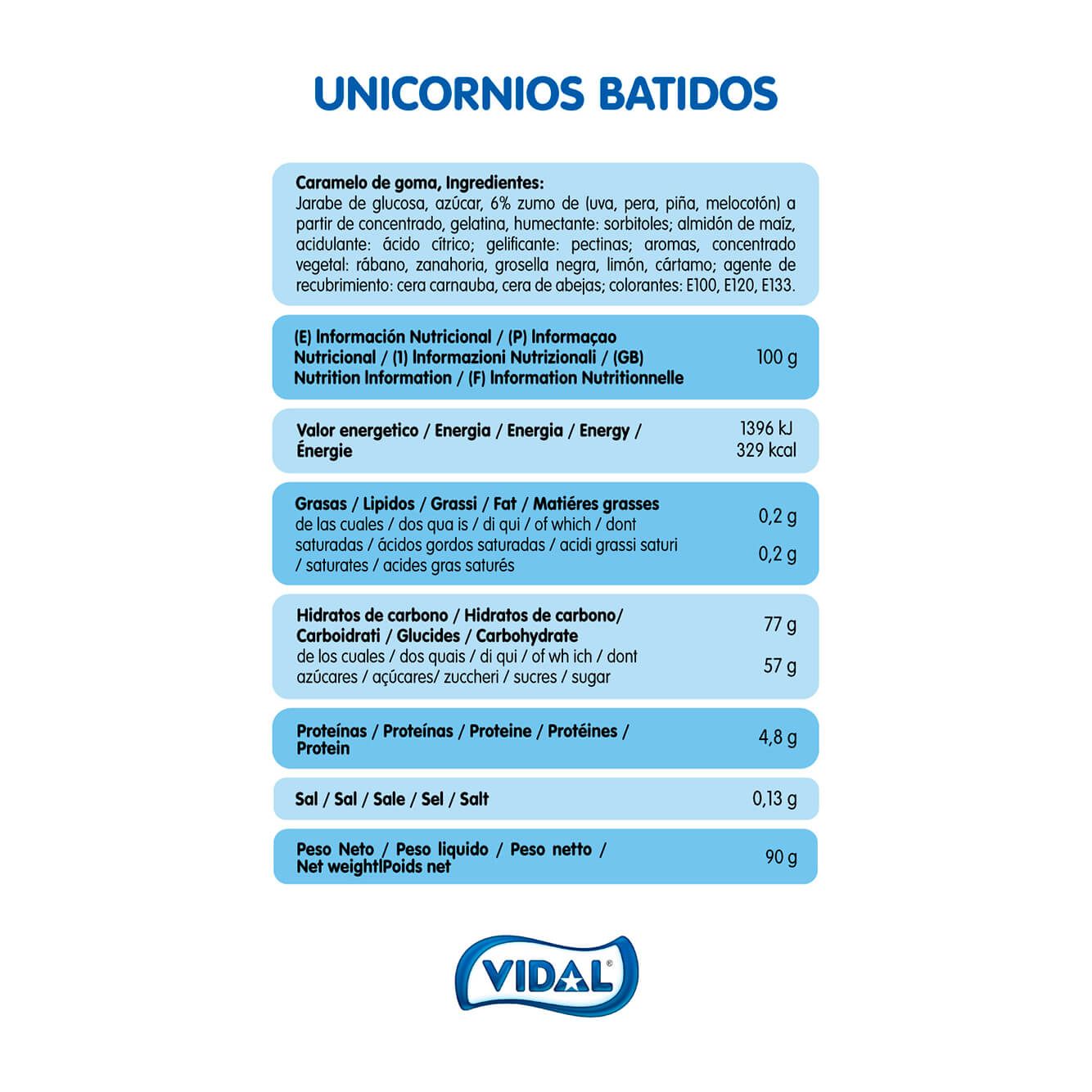 Unicornios Batidos 14 bolsas de 90g