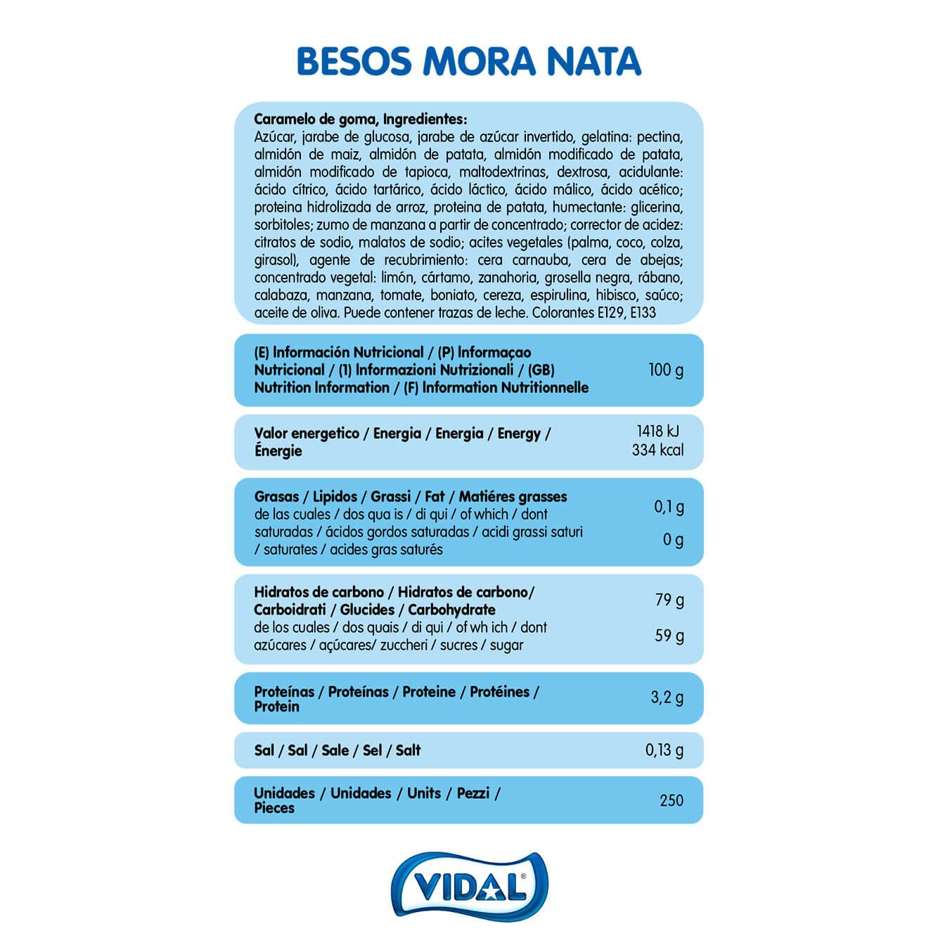 Besos Mora Nata bolsa 1 Kg